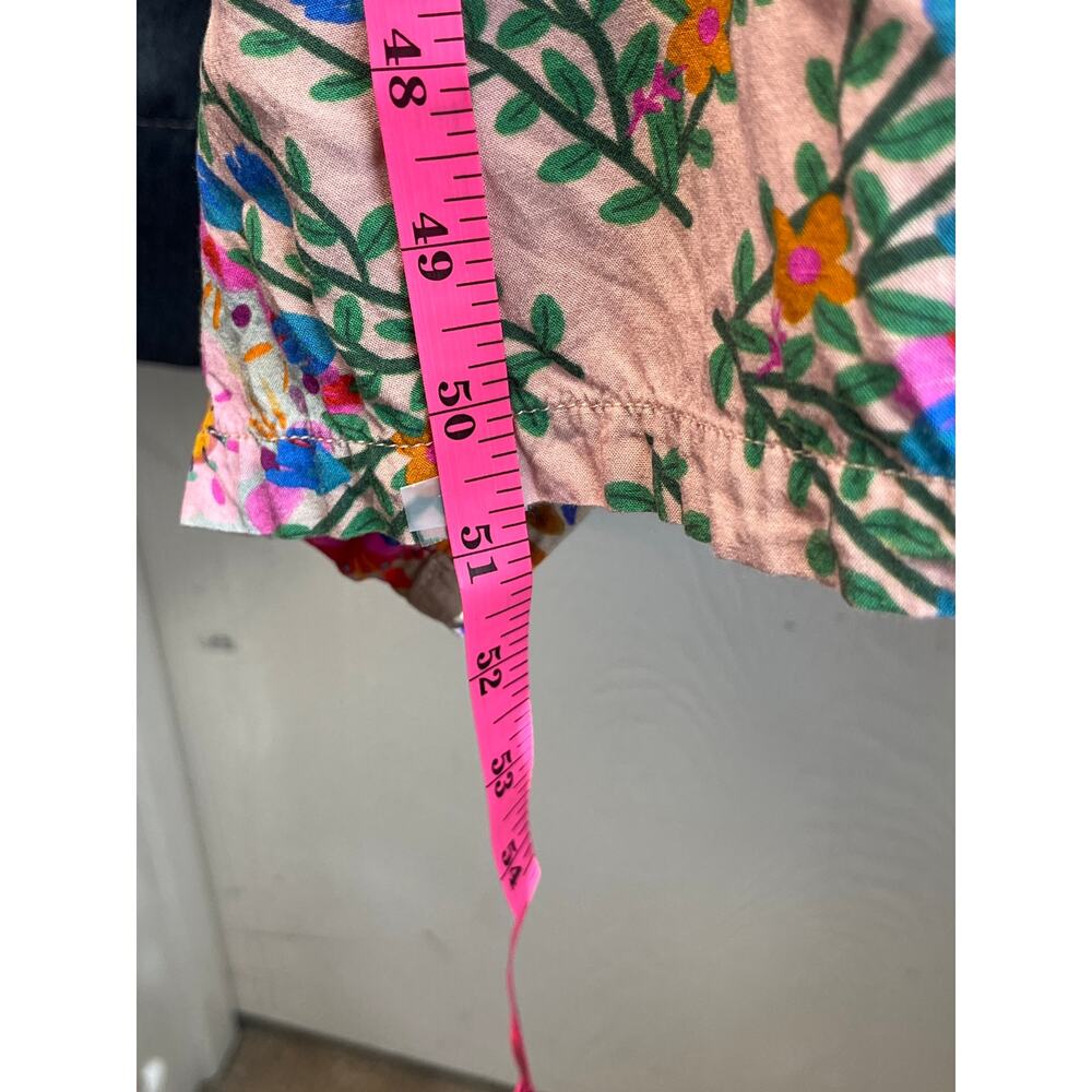 Natural Life Womens L Sanibel Kaftan Maxi Pink Floral Diamond Boho Coastal Cool - Picture 5 of 6